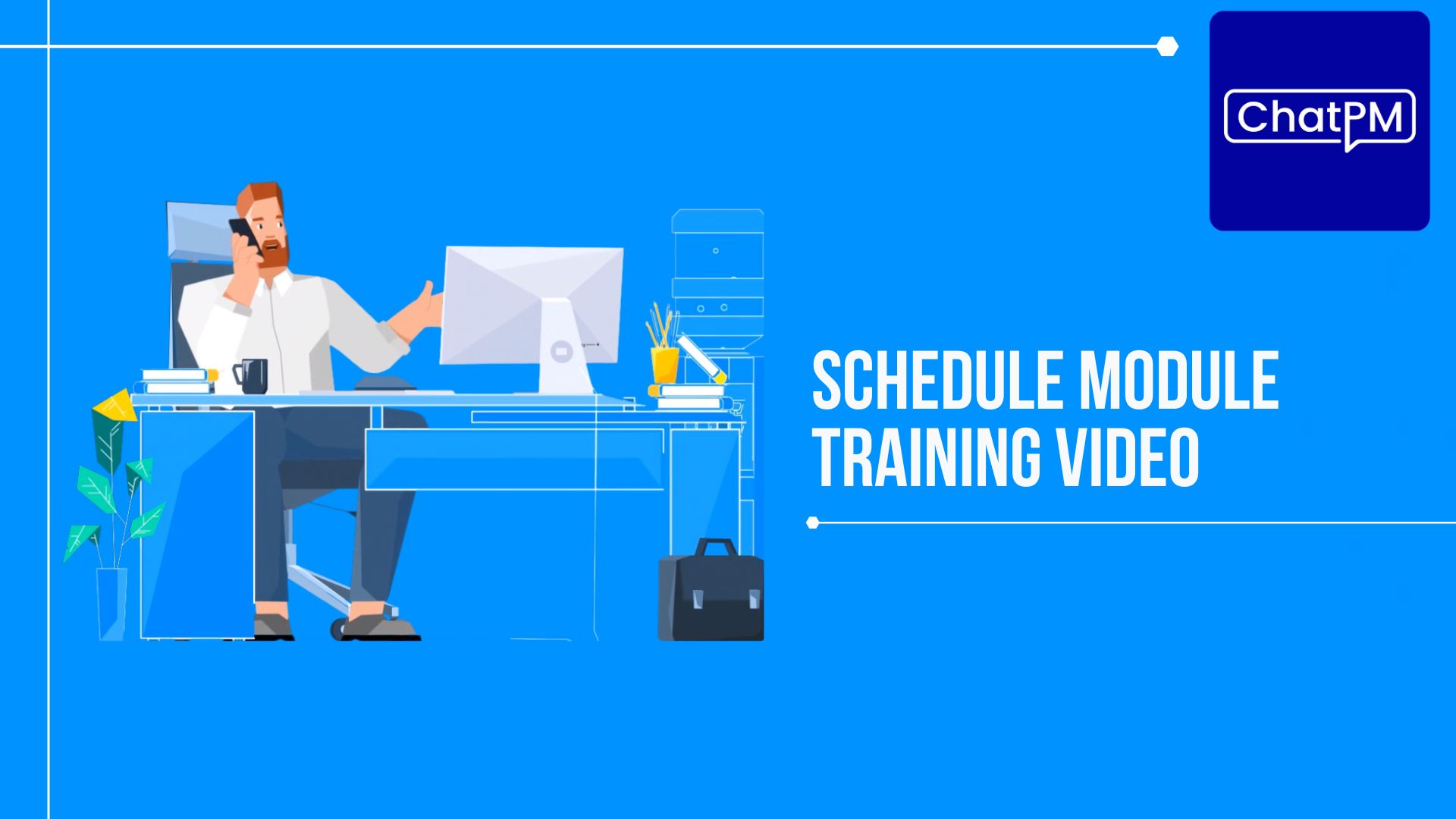 The image depicts a 3D model of a person scheduling their work.